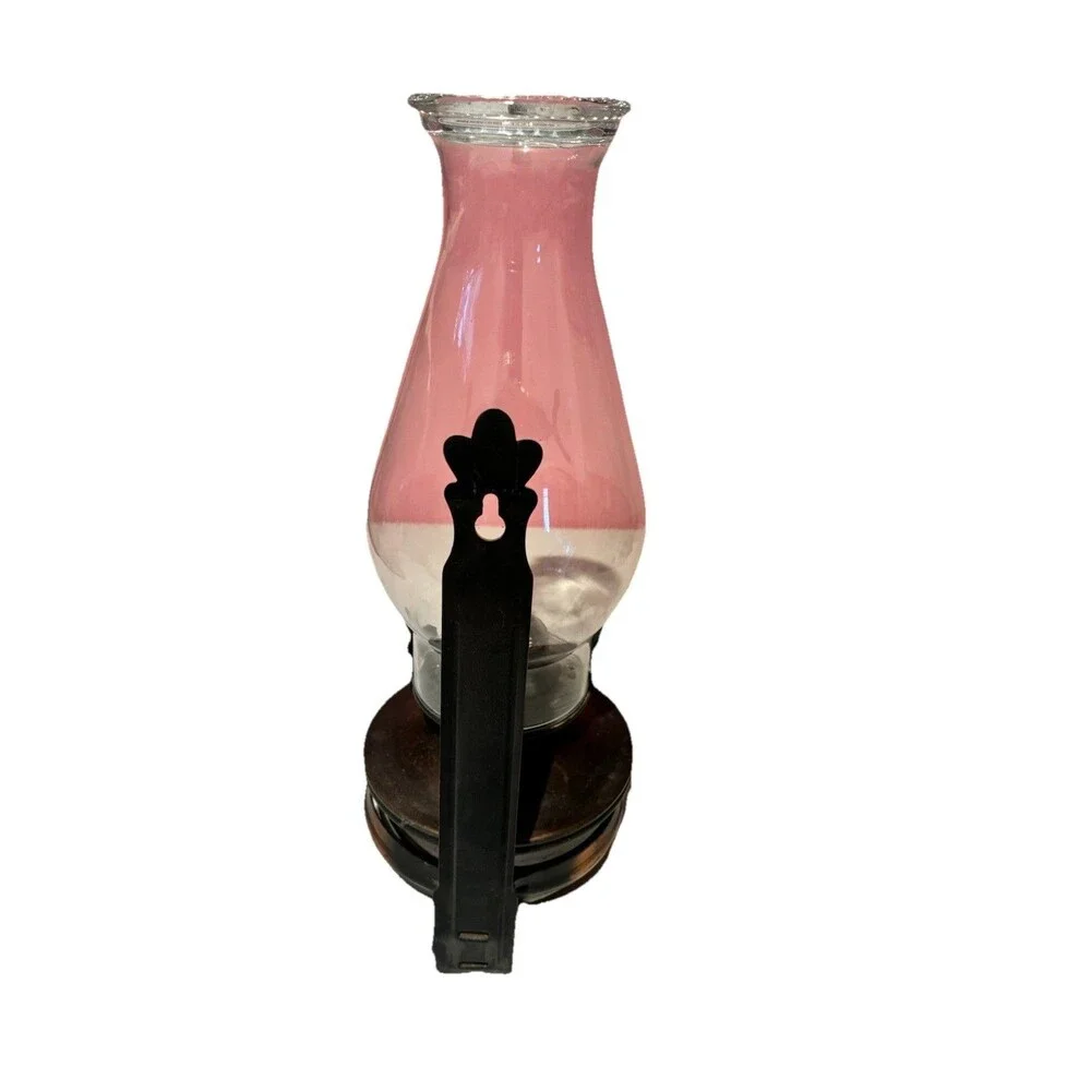 Vintage Kaaden Oil Lamp Clear Glass Chimney Brass Tone Base MCM Decor